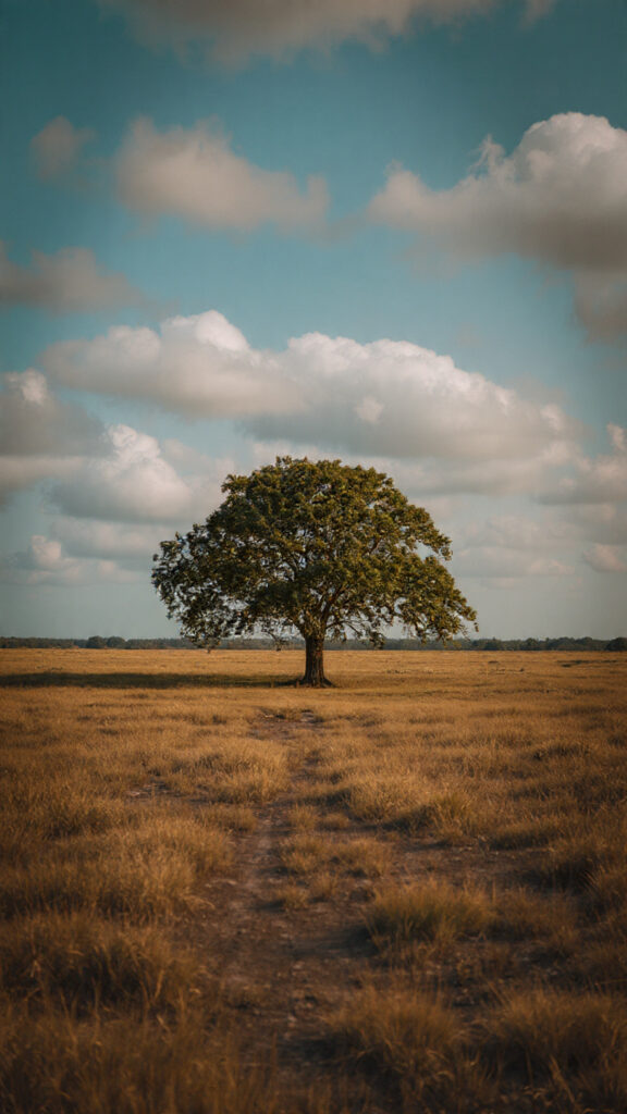 "Árbol solitario simbolizando la sensibilidad como una fortaleza emocional."